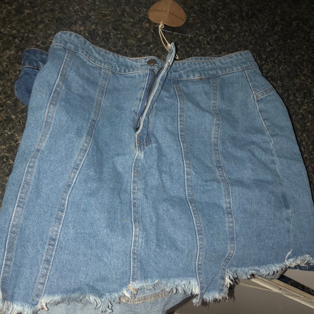 Light blue jean skirt